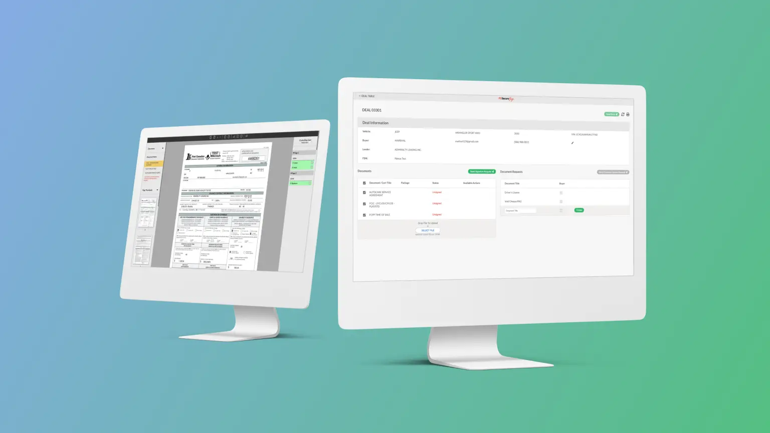 desktop screens showcasing web application development