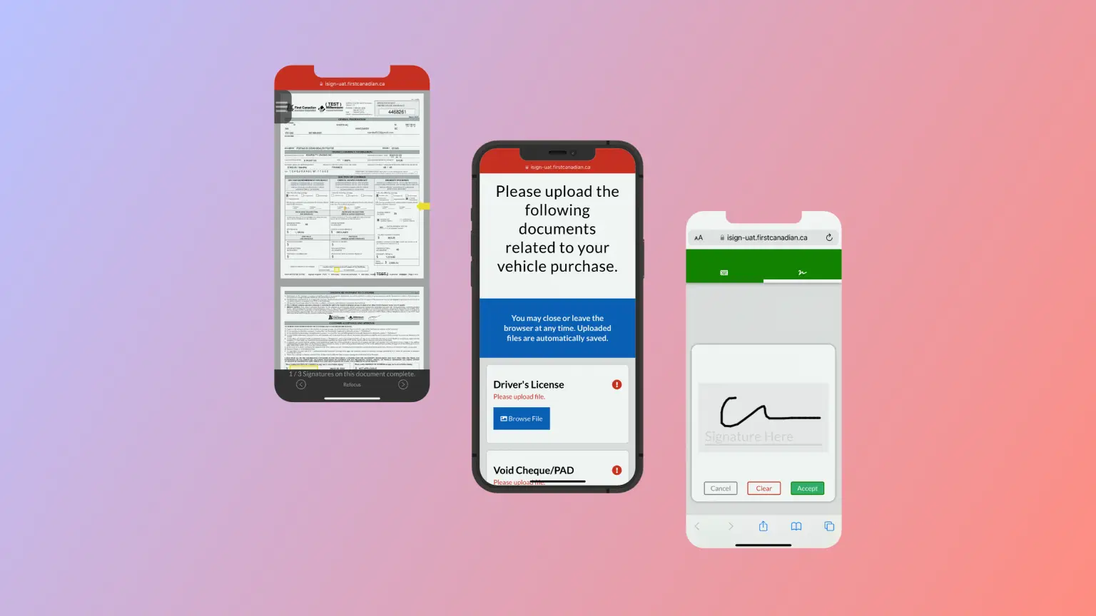 mobile screens showcasing application development