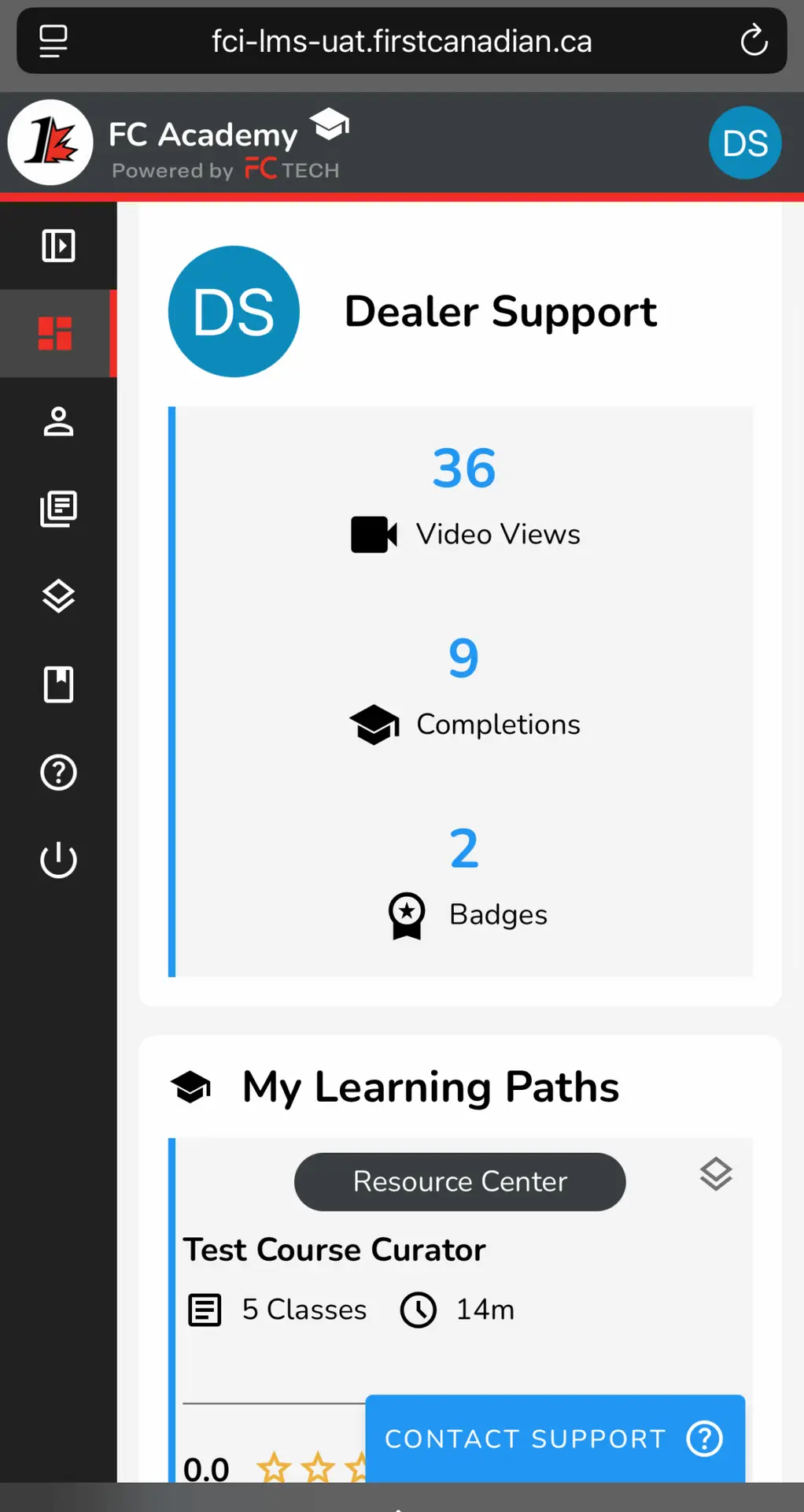 FC Academy LMS mobile learning & training tool