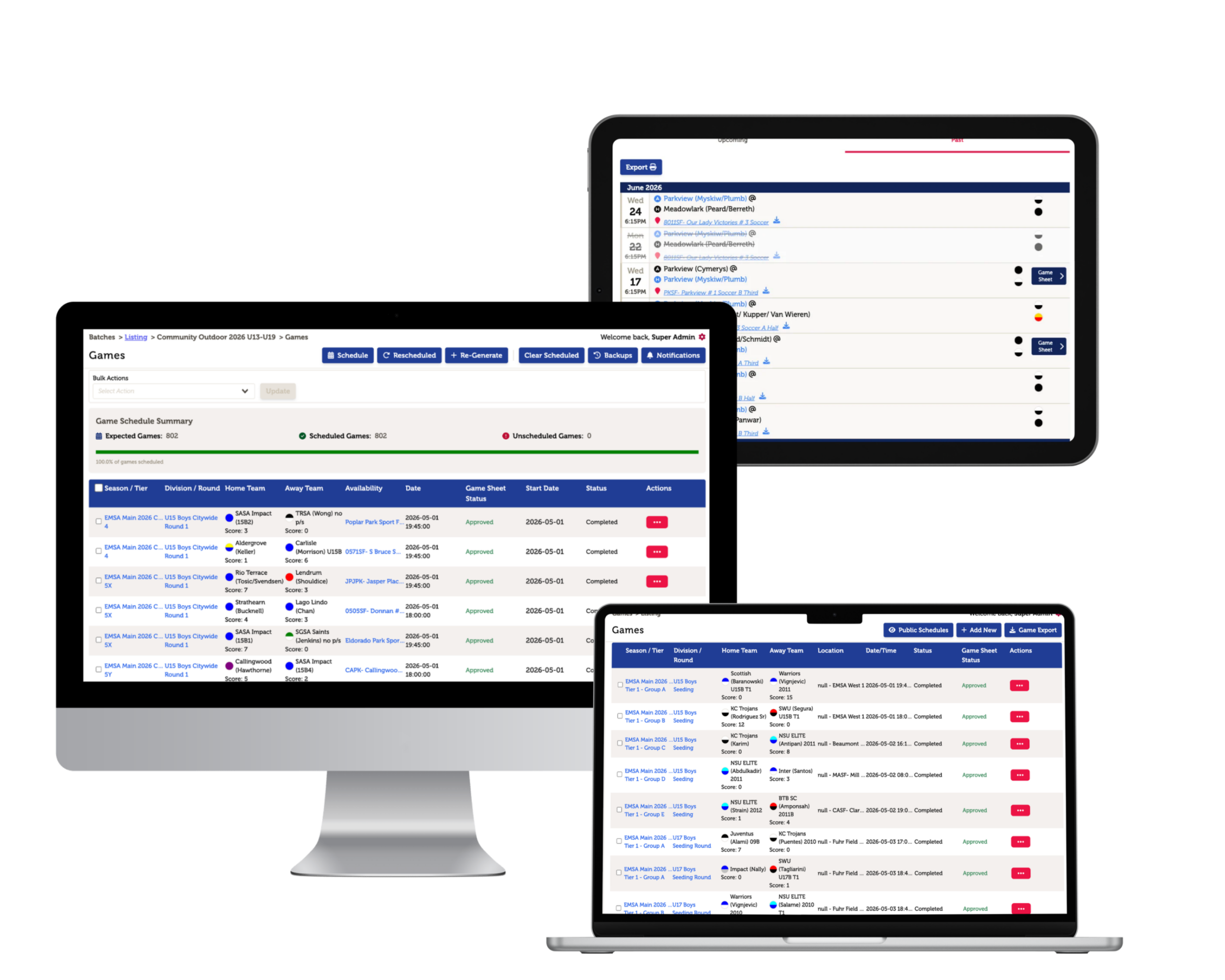 EMSA Soccer Organization Management Software